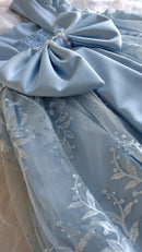 Vestido de Tule Bordado Estilo Princesa Para Festas