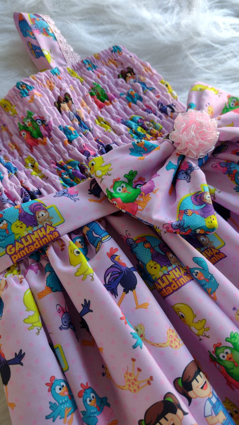 Vestido Galinha Pintadinha
