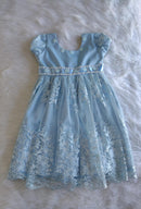 Vestido de Tule Bordado Estilo Princesa Para Festas