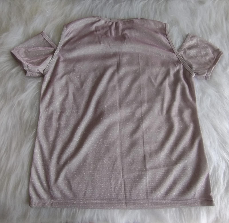 Blusa Ombro de Fora Brilhosa