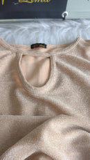 Blusa Ombro de Fora Brilhosa