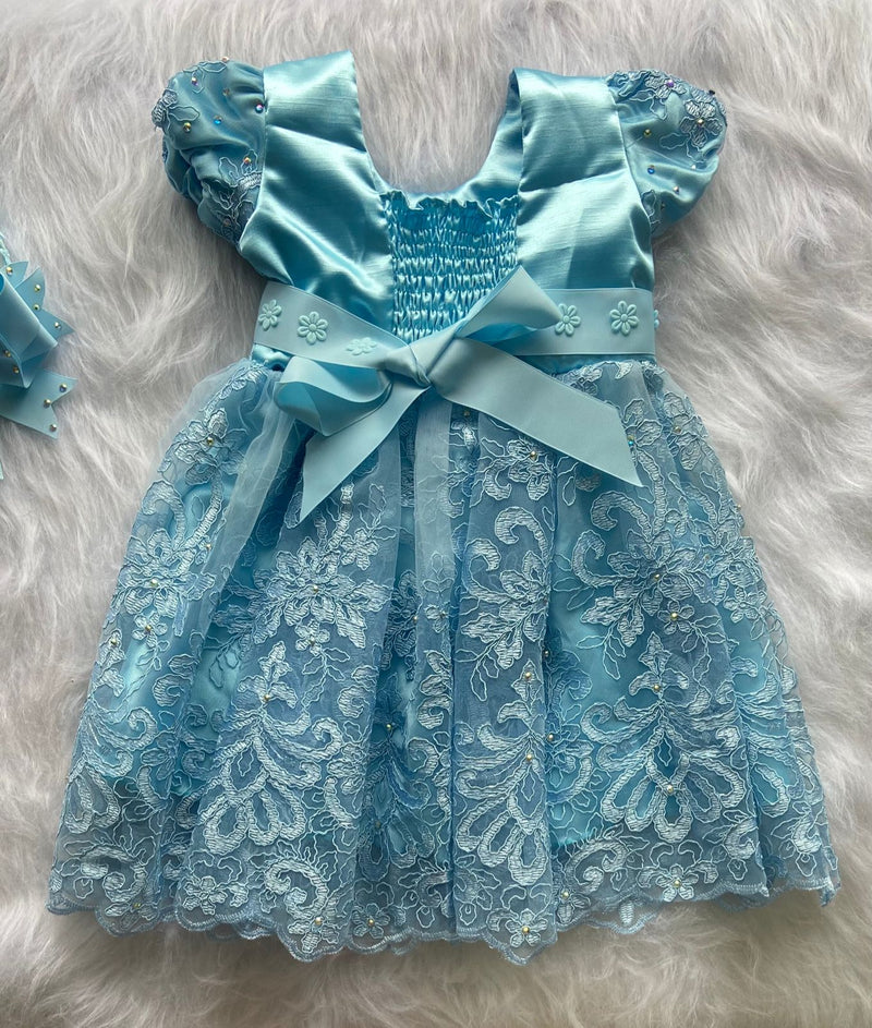 Vestido de Tule Bordado Estilo Princesa Para Festas