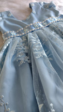 Vestido de Tule Bordado Estilo Princesa Para Festas