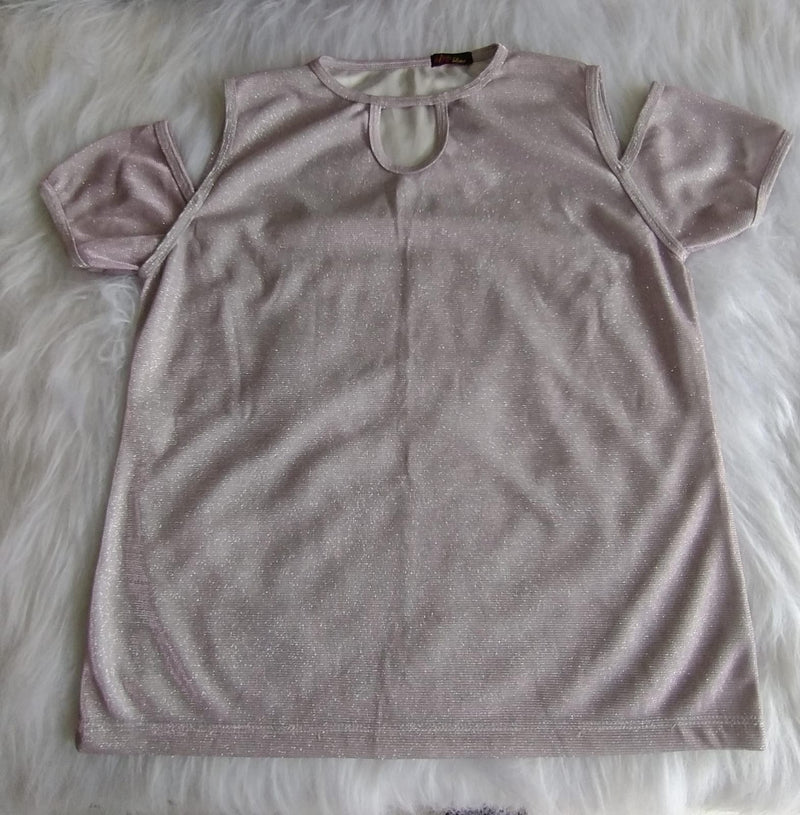 Blusa Ombro de Fora Brilhosa