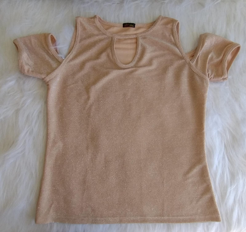 Blusa Ombro de Fora Brilhosa