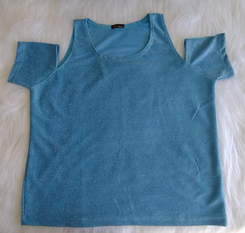 Blusa Ombro de Fora Brilhosa
