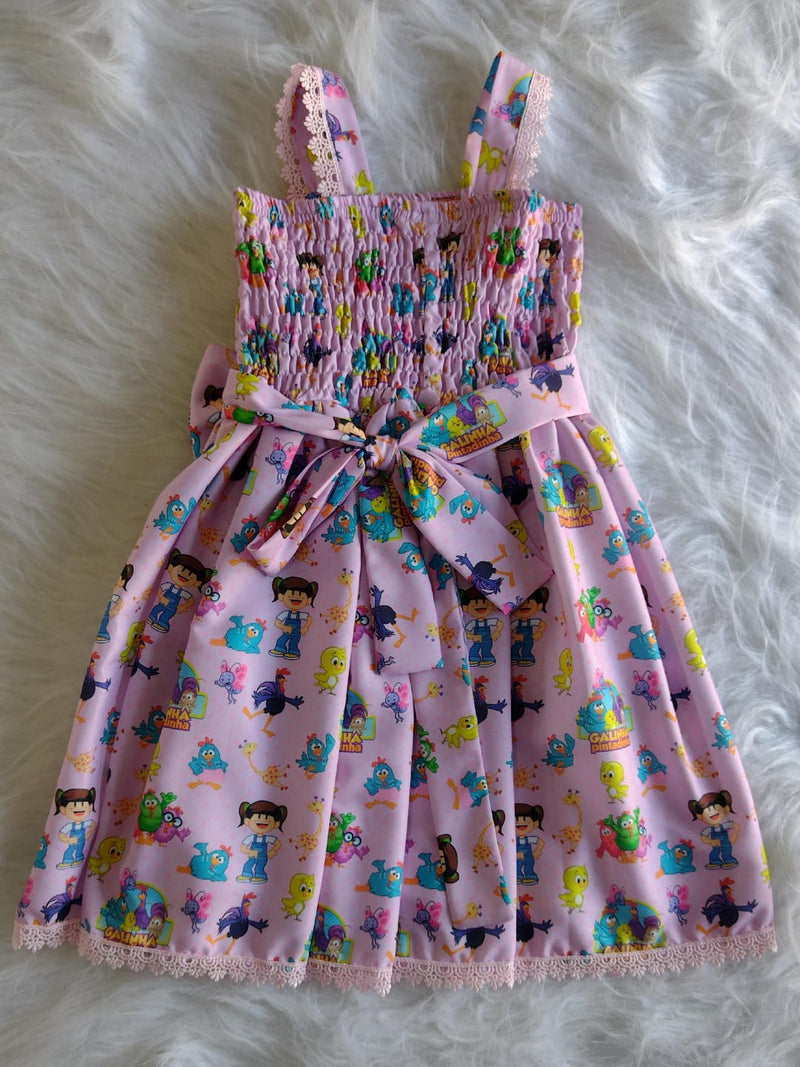 Vestido Galinha Pintadinha